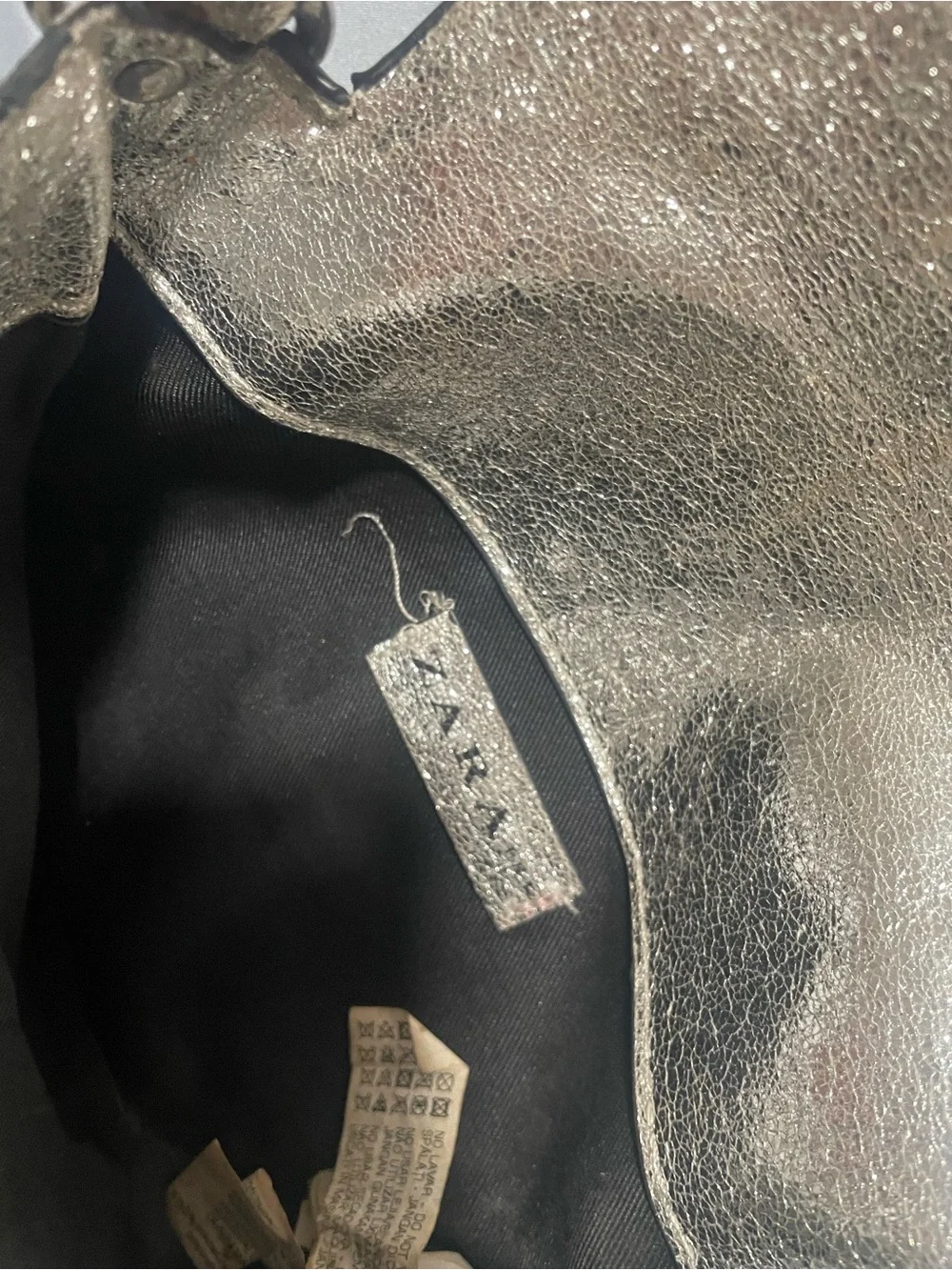 Zara shimmering silver